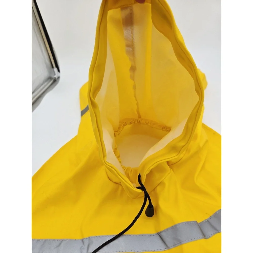 Pet Dog Raincoat Protection Hood Large with Reflective Stripe Strip‎